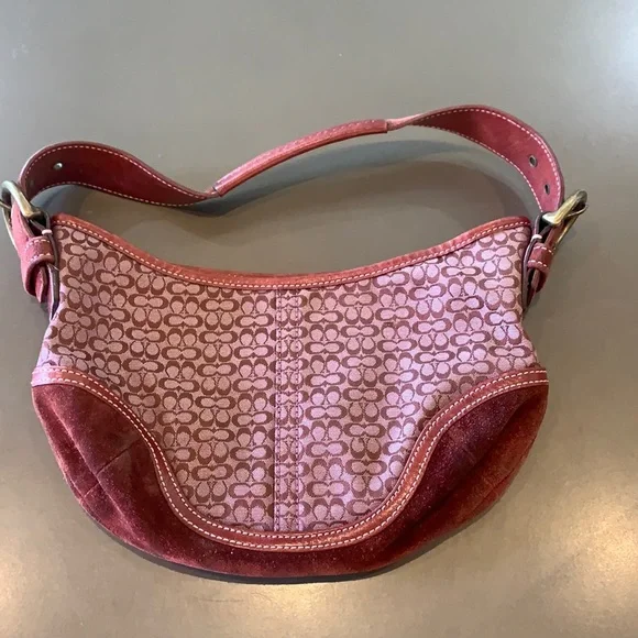 1243 Coach Hand Bag Mini Signature Pink